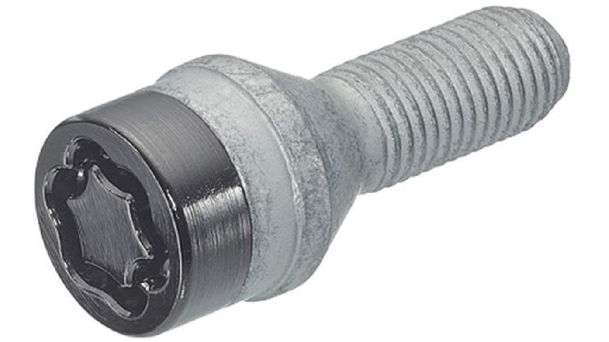 McGard+Boulons+antivol+M14x1.50+Noir+-+Conique+-+Longueur+30mm+%28Ouverture+de+cl%C3%A9+17mm%29